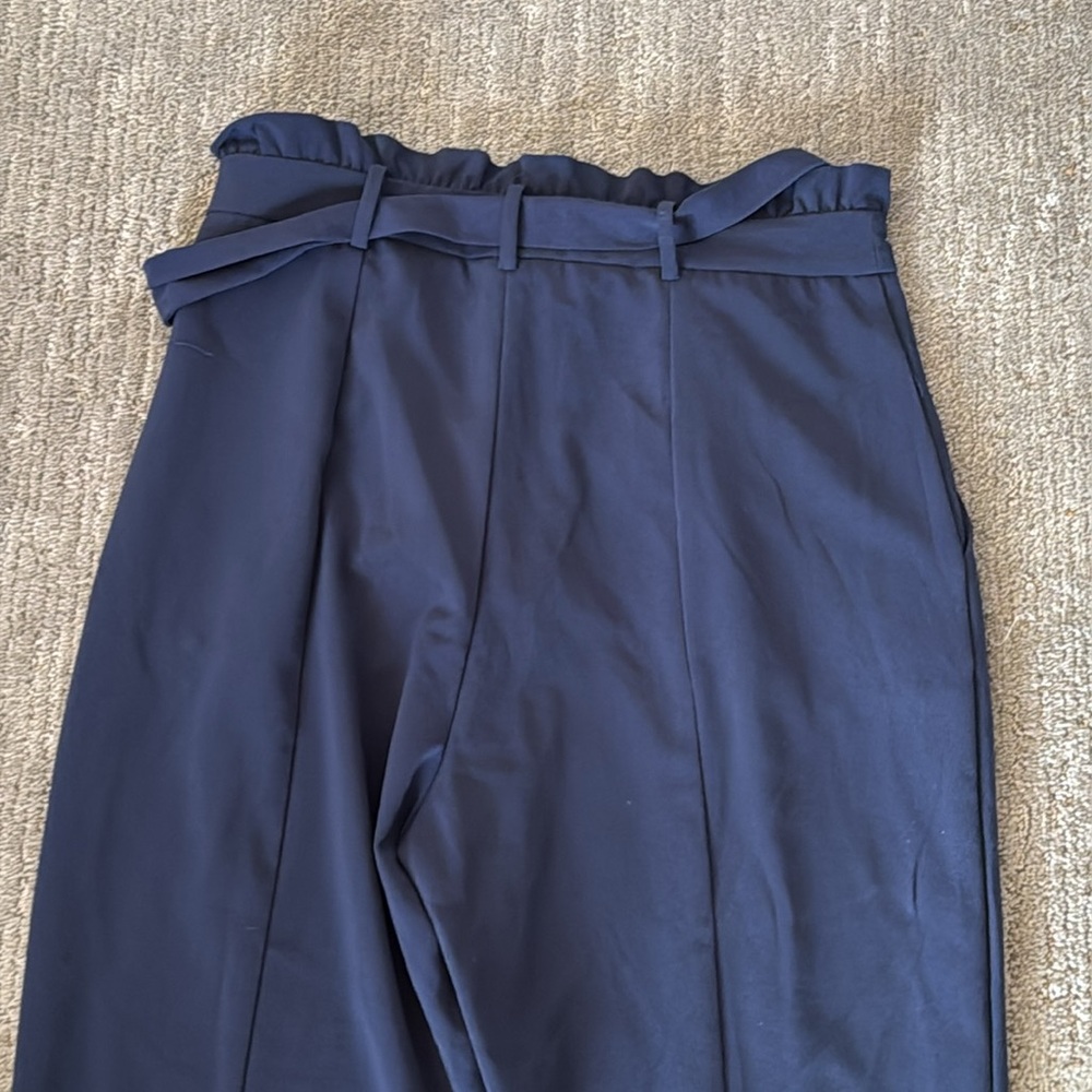 Navy Blue High Rise Trousers - Picture 8 of 8